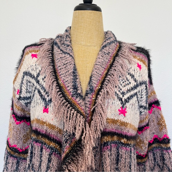 Anthropologie Pilcro "Evil Eye" Oversized Open Cardigan, size extra small - Picture 2 of 13